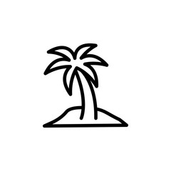 Island, palm icon. Element of travel icon. Thin line icon