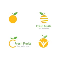 Fresh Orange fruits logo