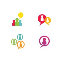 Set of Speech bubble Logo