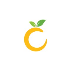 Fresh Orange fruits logo