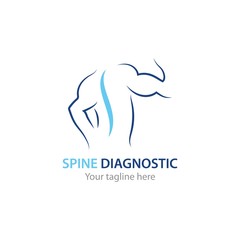 Spine diagnostics symbol logo