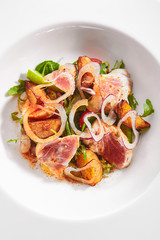 Nicoise salad in plate