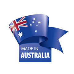 Australia flag, vector illustration on a white background.