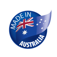 Australia flag, vector illustration on a white background.