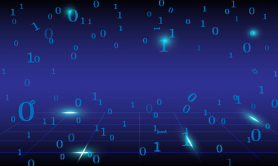 Technology with binary code blue backgrounds