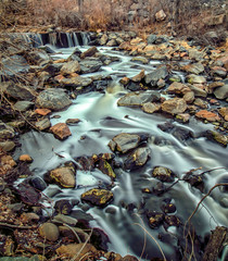 A long exposure of Clear Creek in Wheat Ridge, Colorado