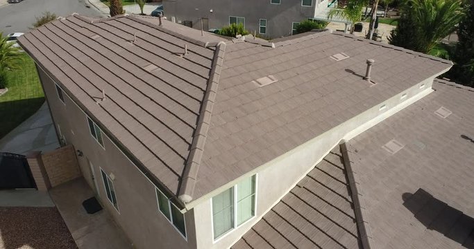 4k UAV Drone Flight Surveys Residential House Roof Tile Inspection