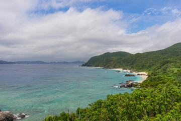Fototapeta na wymiar Aharen Beach on Tokashiki Island, Okinawa, Japan.
