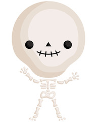 Obraz na płótnie Canvas A Vector of Cute Simple Skull Ready for Halloween