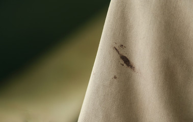 Obraz premium Dirty stain on cloth from many things in daily life 