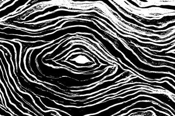 Black and white abstract wave grunge pattern. Vector background.