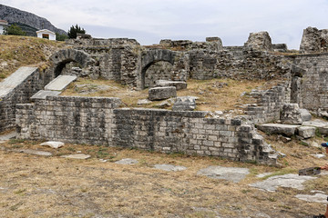 Remains of antique amphitheatre basement