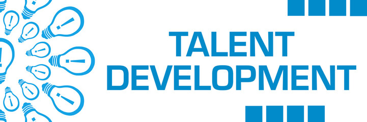 Talent Development Blue Bulbs Circular Horizontal 