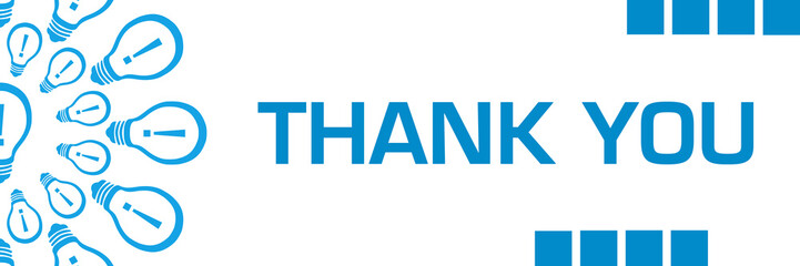 Thank You Blue Bulbs Circular Horizontal 