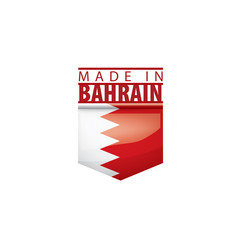 Bahrain flag, vector illustration on a white background
