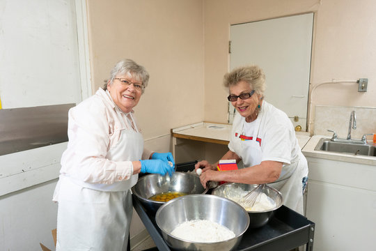 Volunteers Preparing a Community Meal