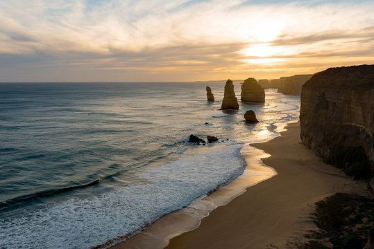 The twelve apostols along the Great Ocean road, Australia