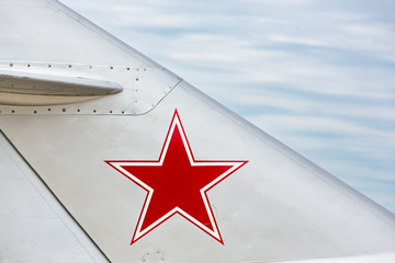Tail-fin of a fighter jet