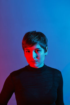 Neon Lights portrait.