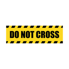 Vector Do Not Cross Yellow Police Line Tape