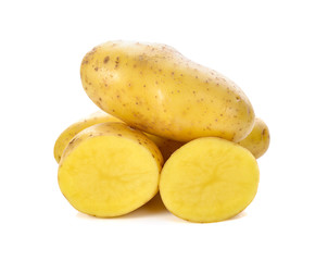Potatoes isolated on white background