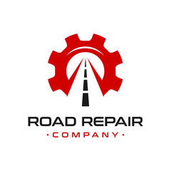 broken road repair logo design