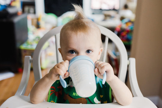 Toddler Drinking Milk