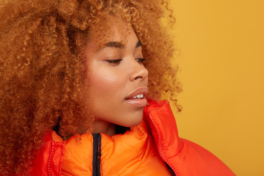 Closeup woman with amazing skin isolated