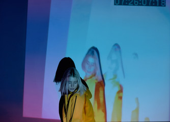 Woman With Recursive Reflection Behind