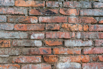 Naklejka premium rough orange brick wall texture background