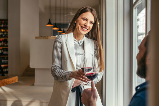 Beautiful Woman Drinking Wine