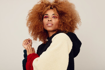 gorgeous African American woman portrait