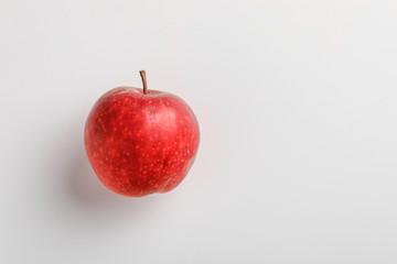 Fresh Red Apple on White Background 
