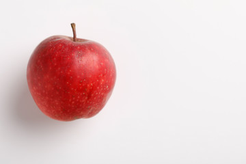 Fresh Red Apple on White Background 