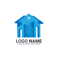 Real estate abstract modern logo. Building abstract editable logo design