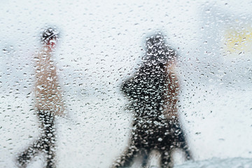 City trough melted snow