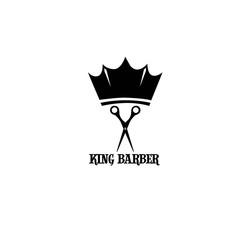barber hair stylish logo symbol illustration vector