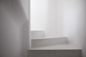 Close-up white staircase entrance, Travel in Sri Lanka