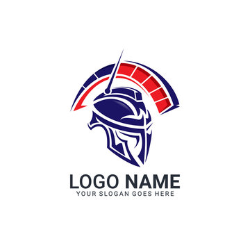 Spartan modern automotive logo design. Editable logo design