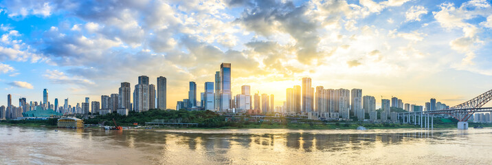 Sky and urban architectural landscape of Chongqing