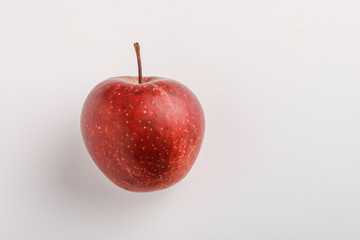 Fresh Red Apple on White Background 