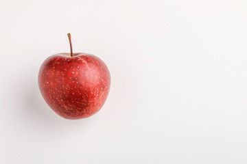 Fresh Red Apple on White Background 