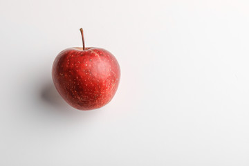 Fresh Red Apple on White Background 