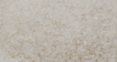 White japanese rice in stack