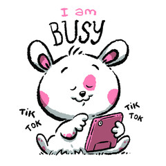 cartoon cute bunny illustration mood graphic design