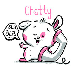 cartoon cute bunny illustration mood graphic design