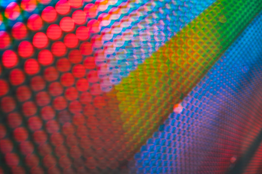 Wall of abstract colorful lights