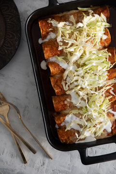 Red enchiladas