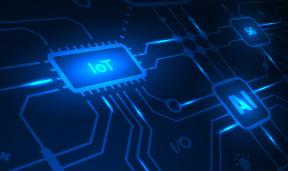 IoT connection technology background. Vector illustrator