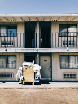 Housekeeping in Old-Fashioned American Motel